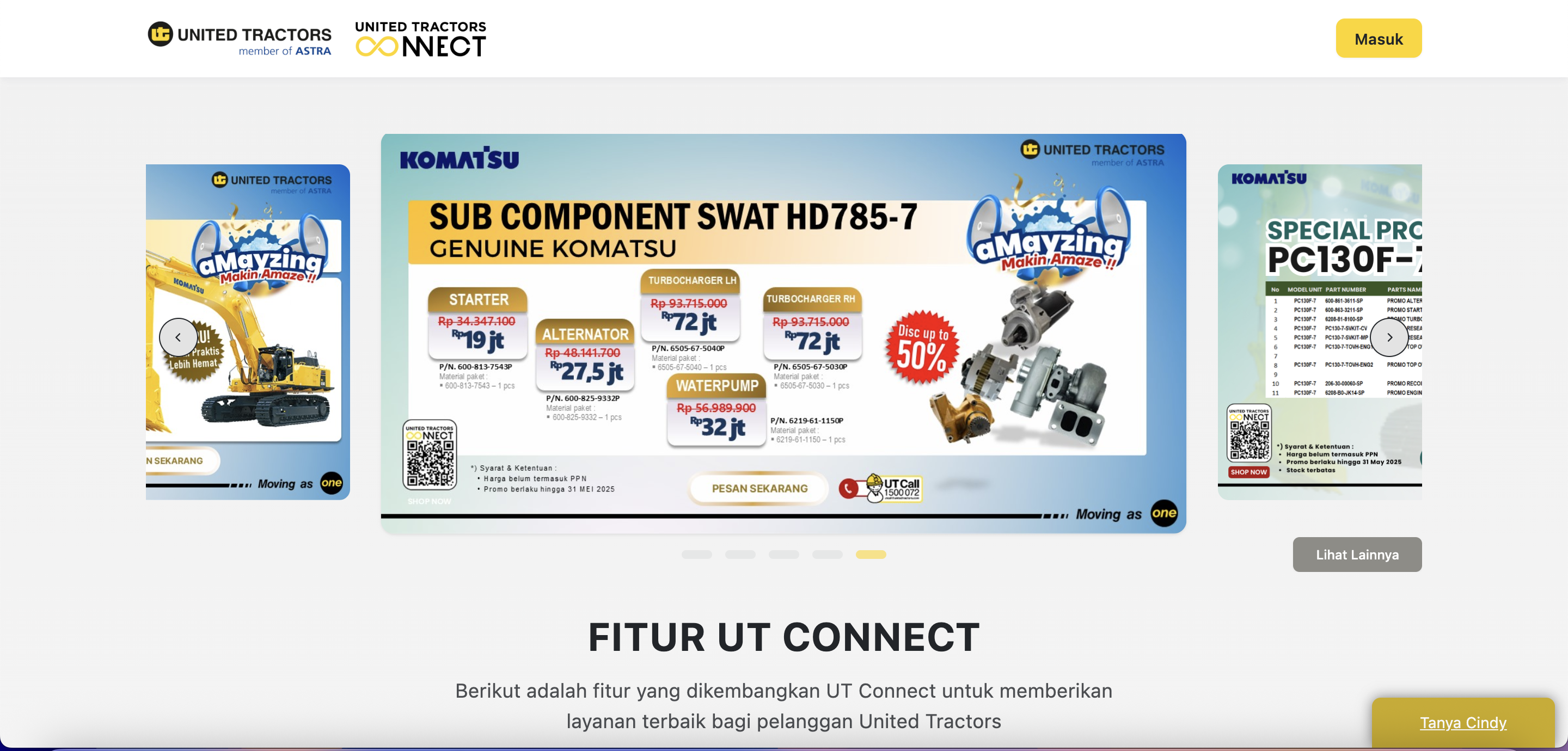 Contoh Tampilan Website Klien